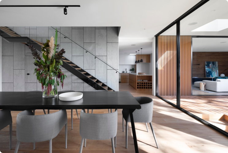 Ambiente moderno com automação residencial